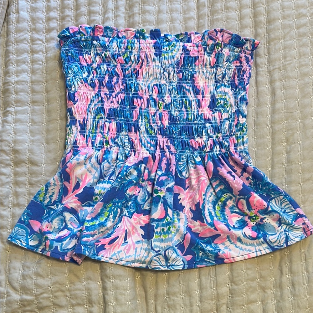Lilly Pulitzer Floral Smocked Tube Top